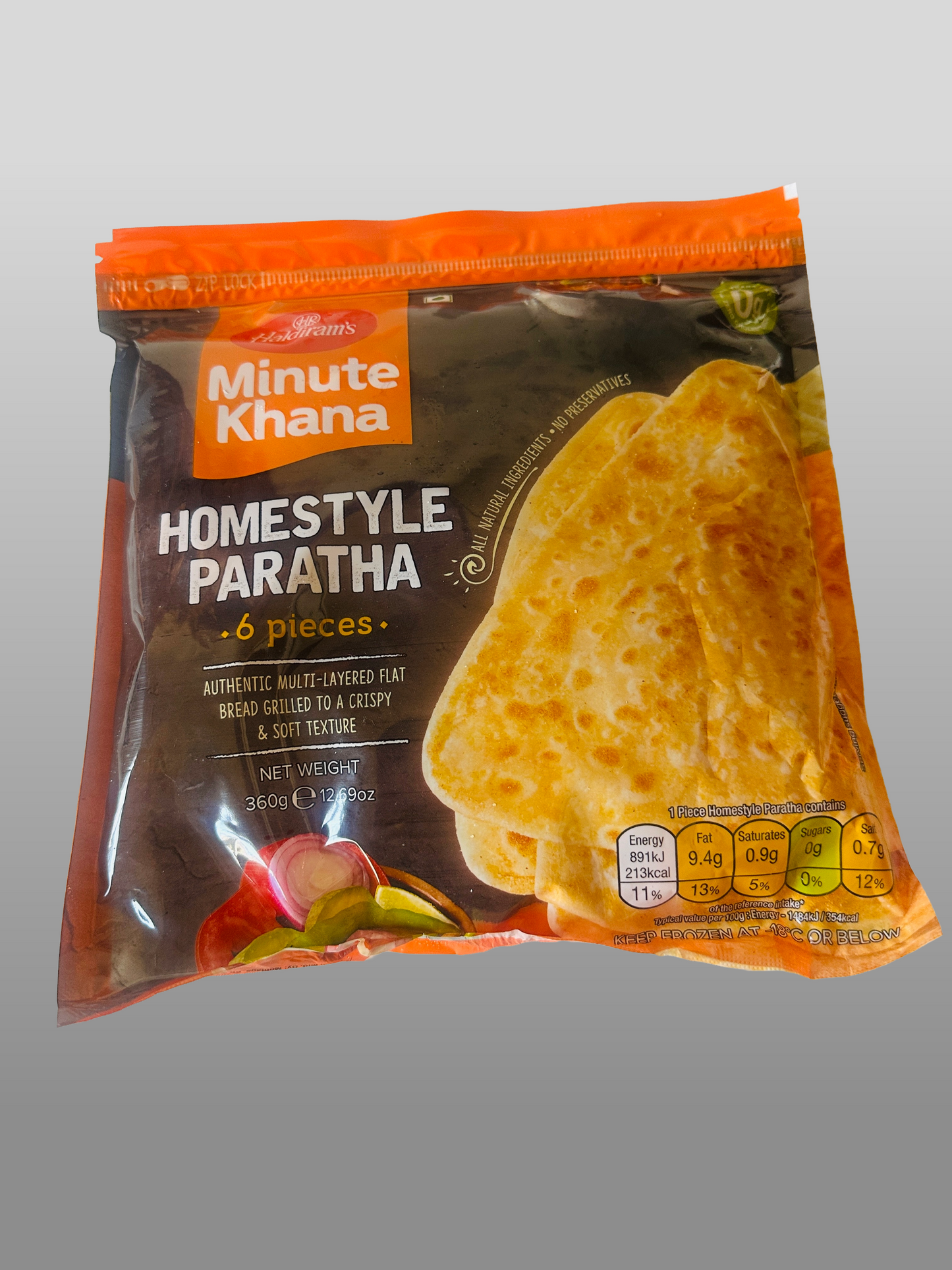 Haldiram's Minute Khana Homestyle Paratha – 6 Pieces (360g)
